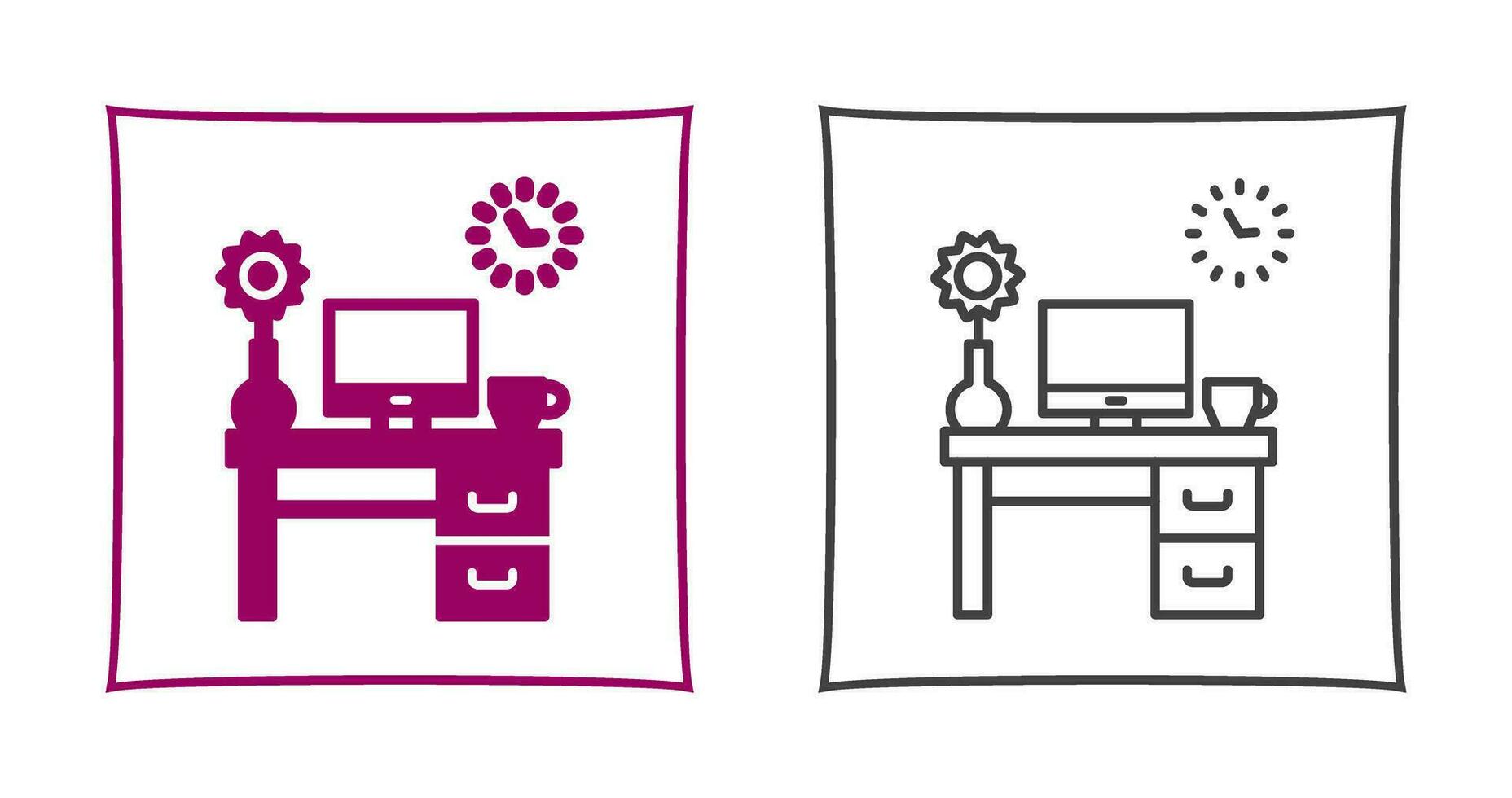 Work Table Vector Icon