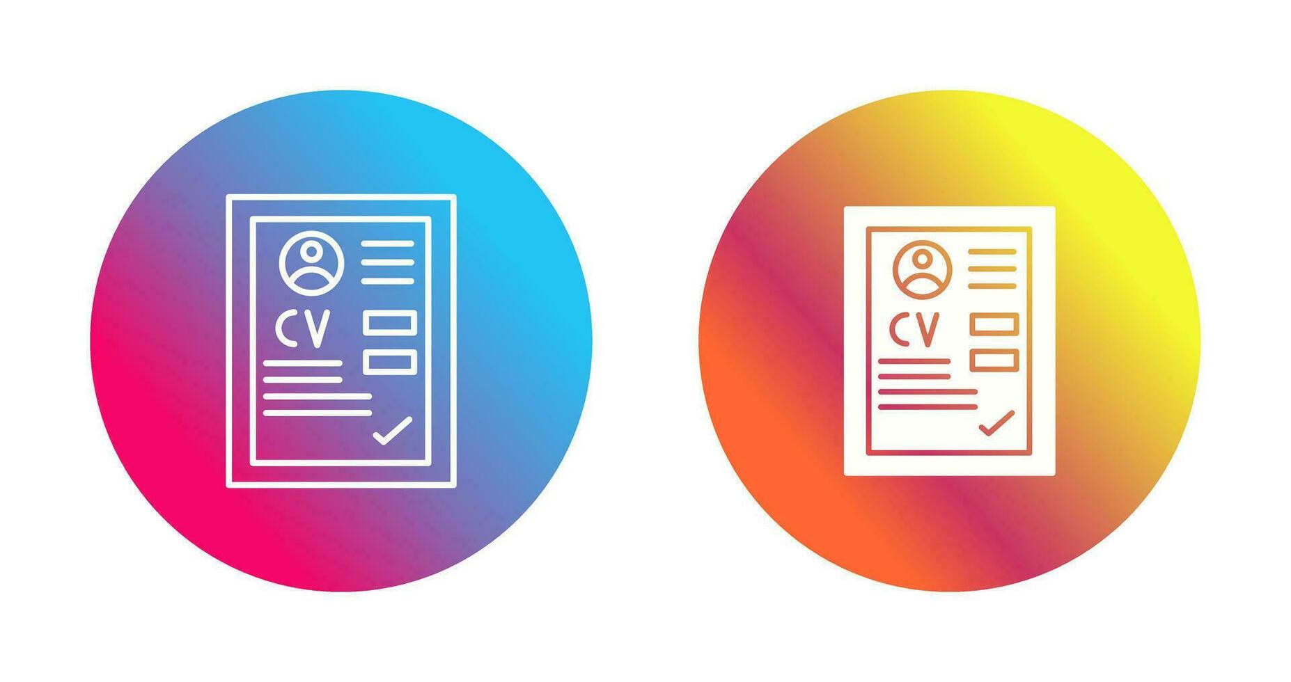 CV Vector Icon