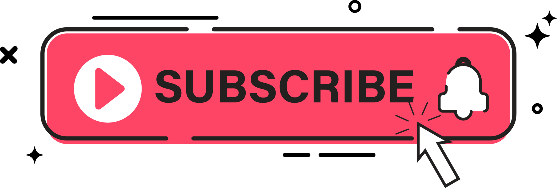 Stylish red color button for social media posts. Subscribe button with red color. Subscribe button flat design collection. png