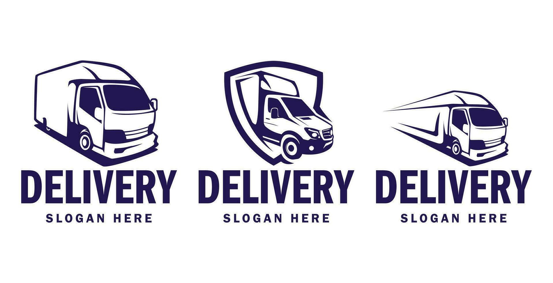 Delivery van logo design template. Delivery services logo template. vector