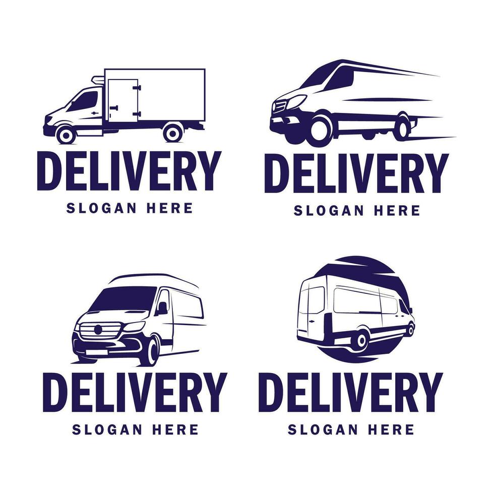 Delivery van logo design template. Delivery services logo template. vector