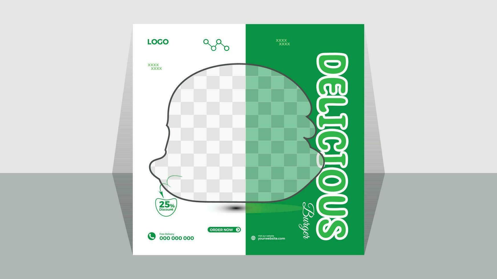 burger Sale Social Media Post Design Template For Your Business Promotion vector