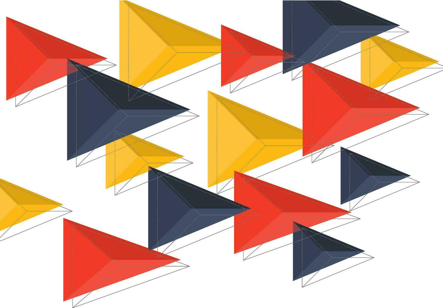 Abstract low poly or triangles elements design. vector