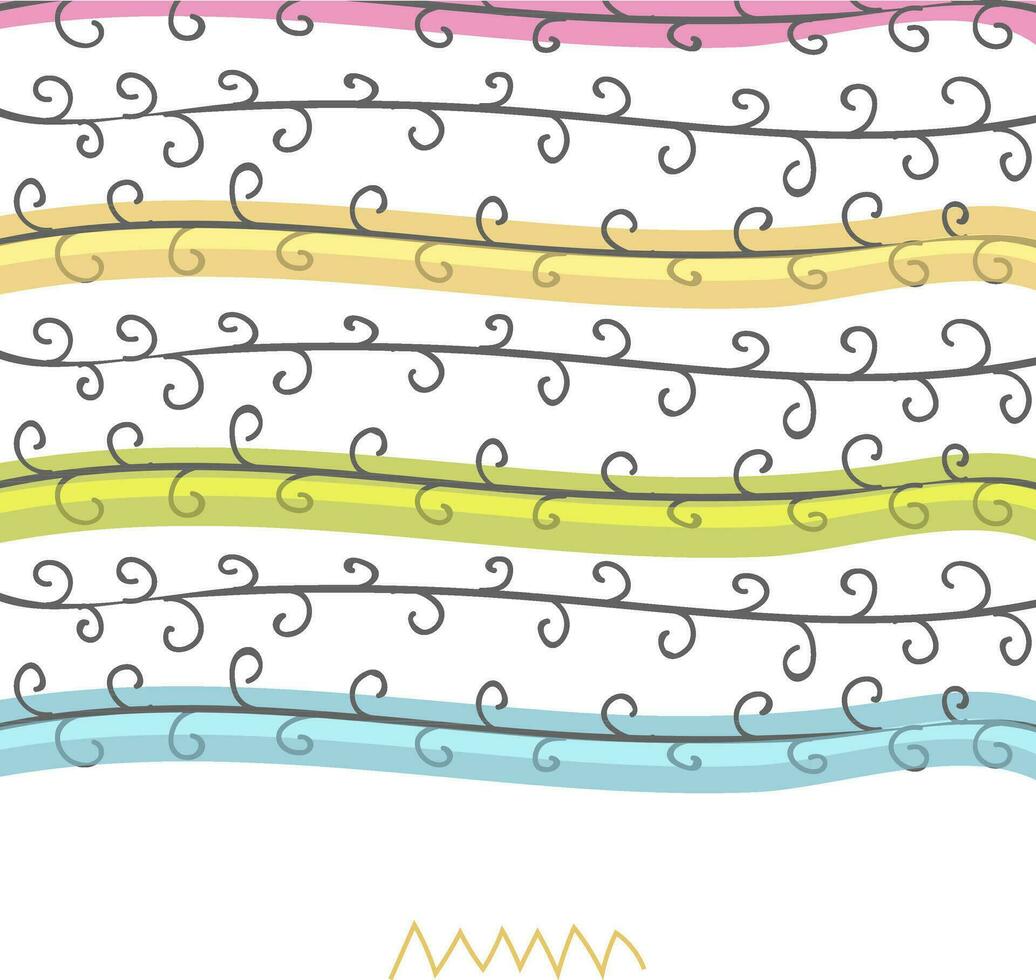 Abstract hand drawn floral dividers set. vector