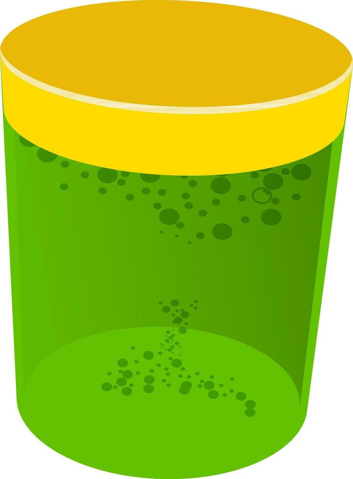 amarillo y verde cerveza taza. vector