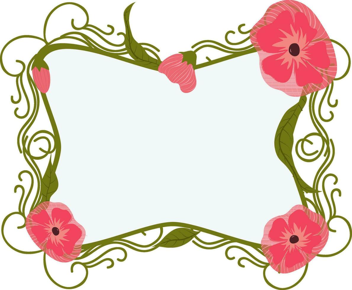 Isolated illustration of Floral Frame. vector