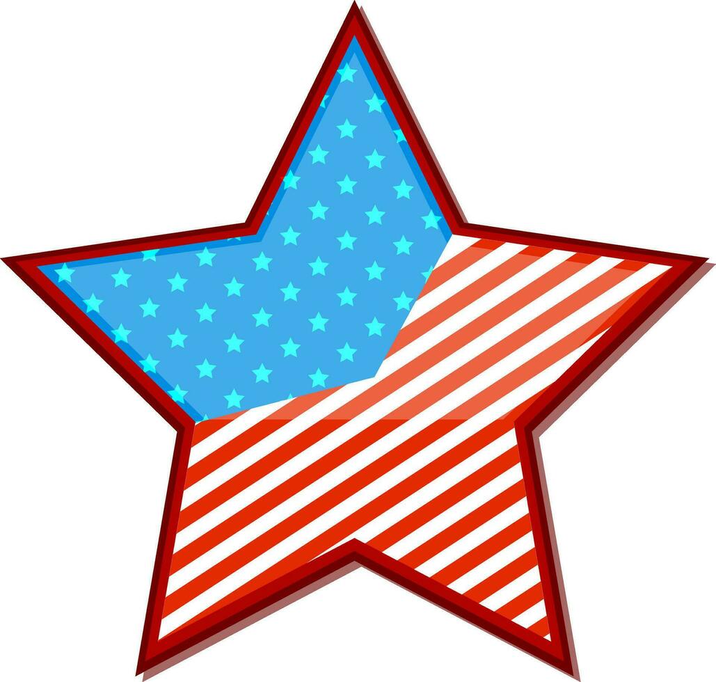 americano bandera colores estrella diseño. vector