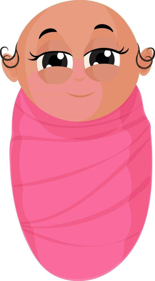 linda pequeño bebé personaje. vector