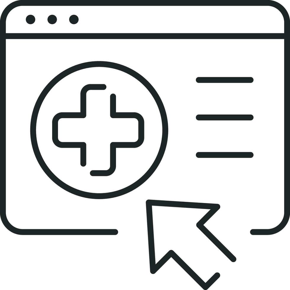 Medical online line icon vector