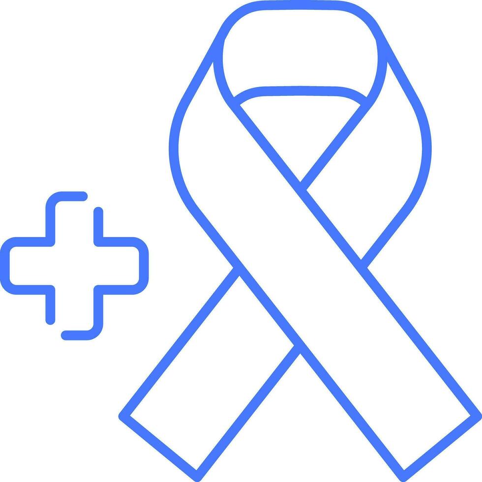 Awareness ribbon line icon vector