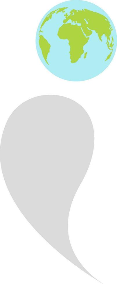 Flat illustration of globe. vector
