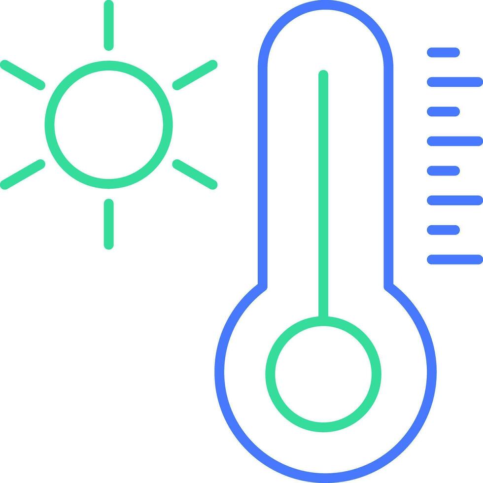 icono de línea de temperatura caliente vector