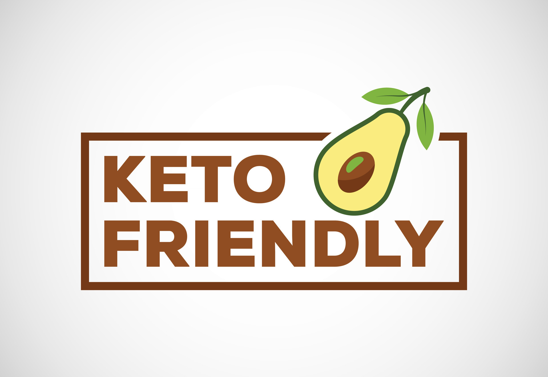 Keto friendly icon. Keto friendly and organic labels sign. Healthy