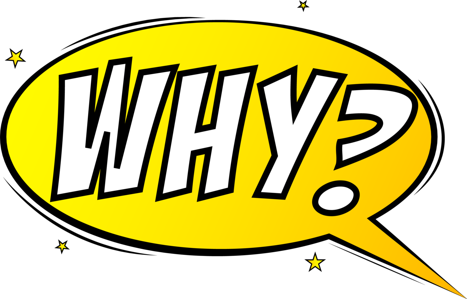 Question comic burst with white and yellow colors. Text bubbles for cartoon speeches. Why, comic blast with a colorful floating bubble. png