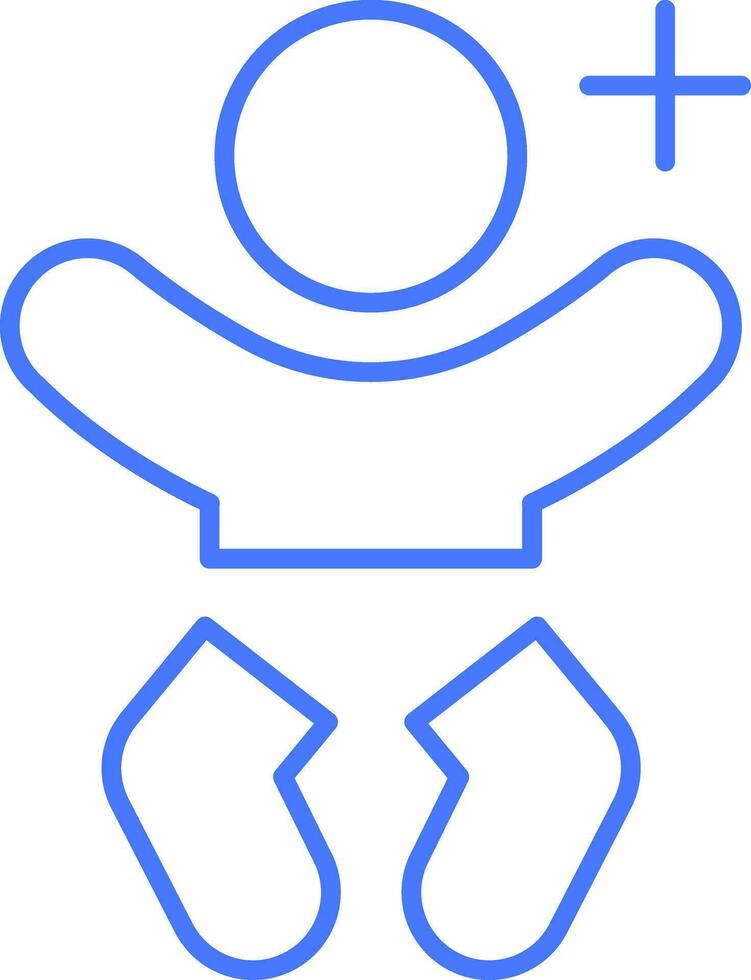 Baby line icon vector
