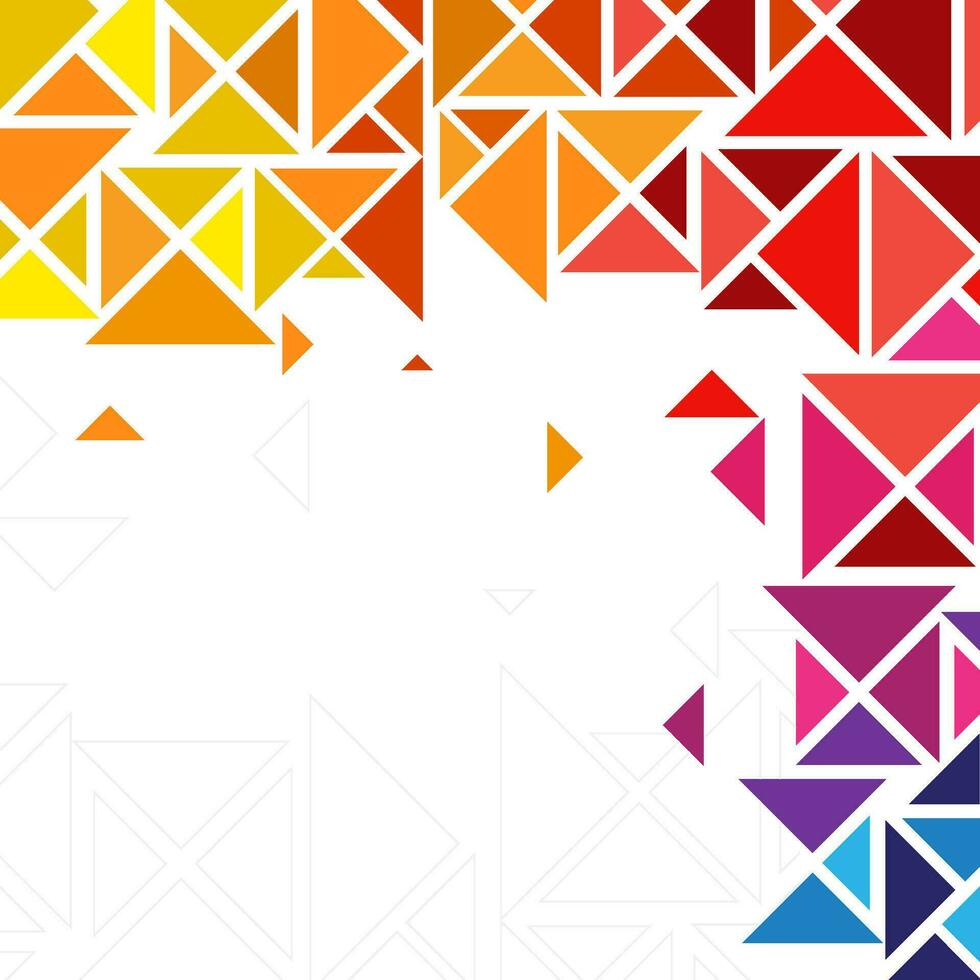 Abstract background with colorful triangles. vector