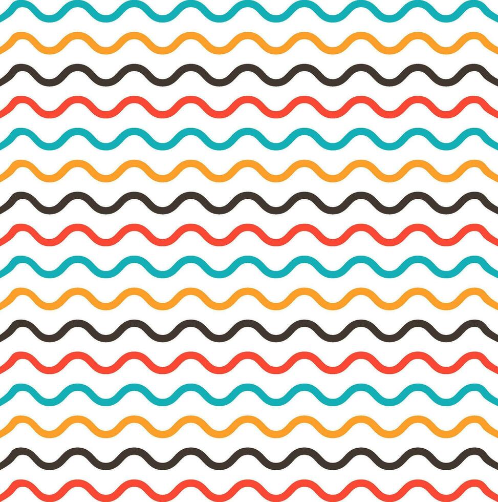 Seamless colorful Wavy line background. vector