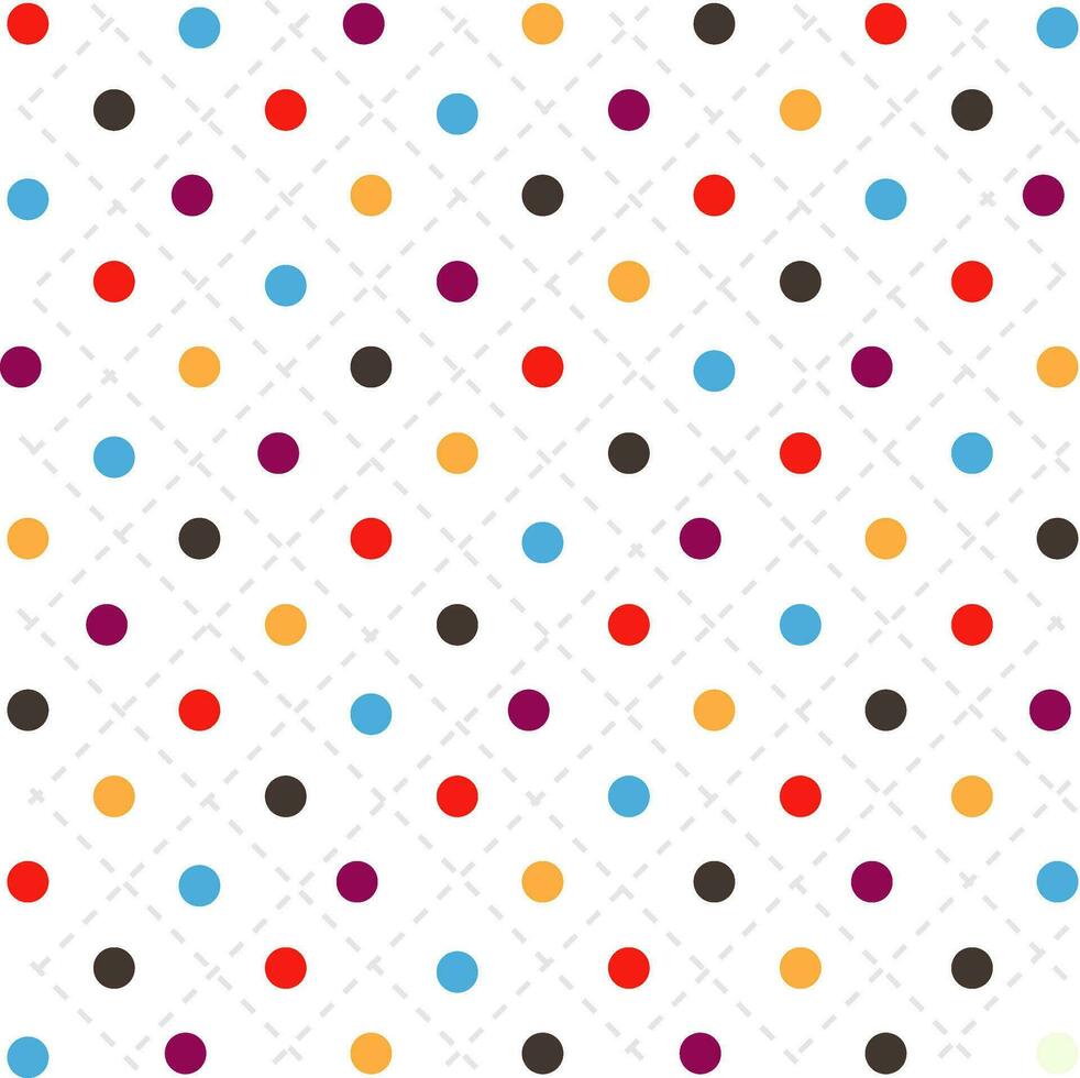 Polka dot background with colorful dots. vector