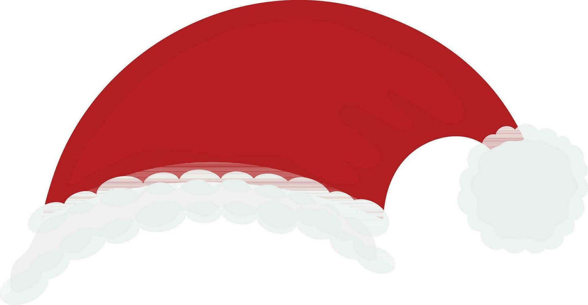 icono de Papa Noel gorra en rojo y blanco color. vector
