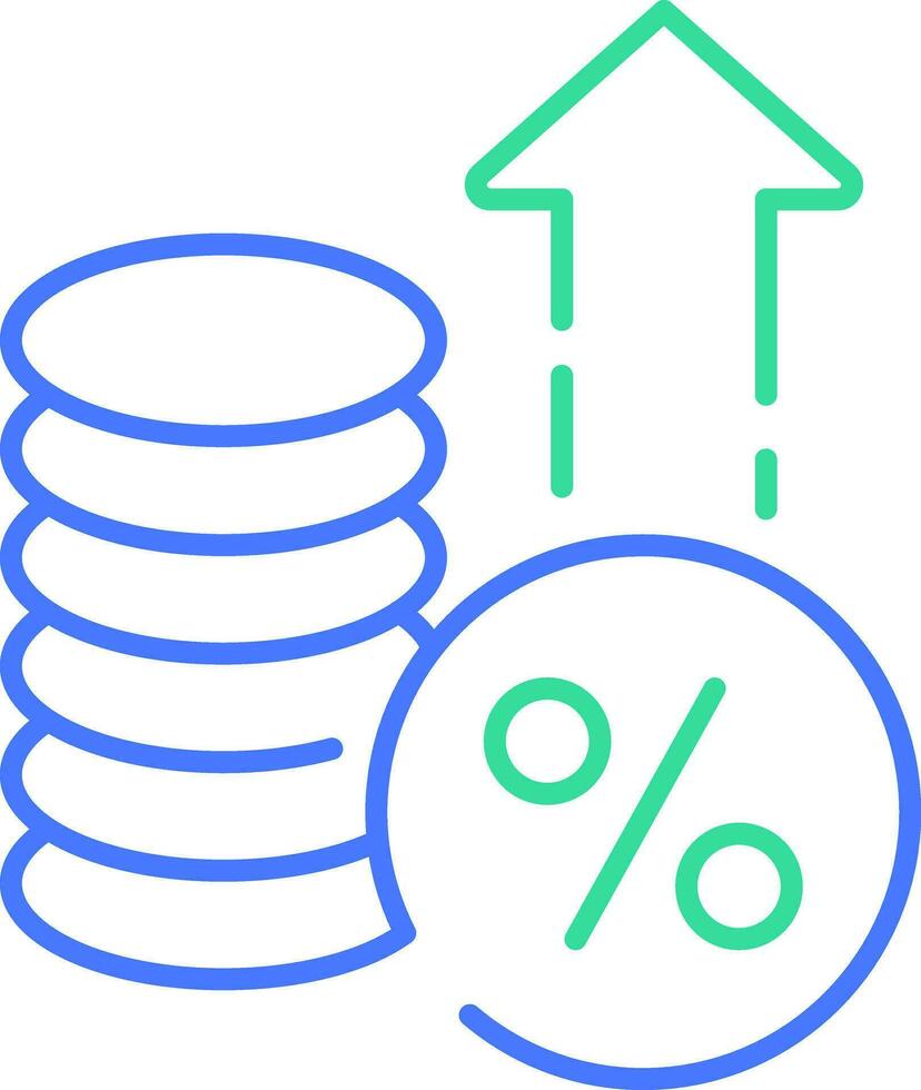 Raise money line icon vector