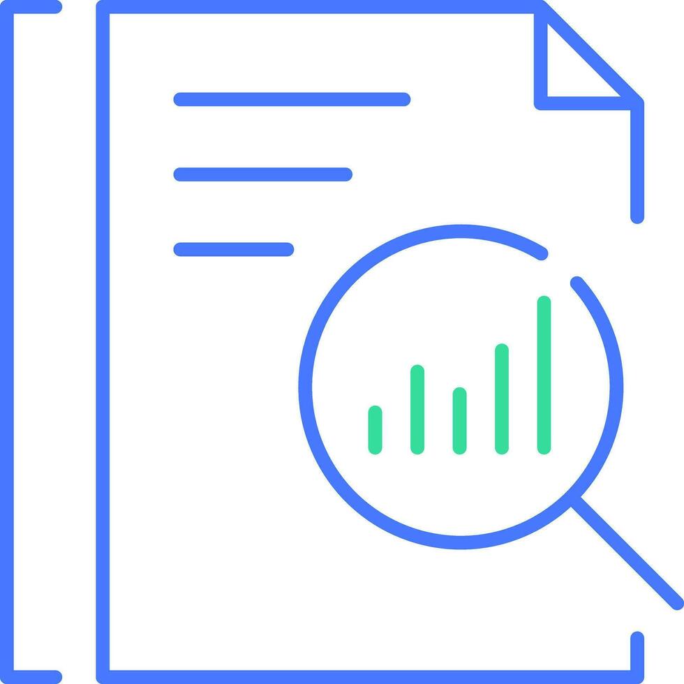 Document search line icon vector