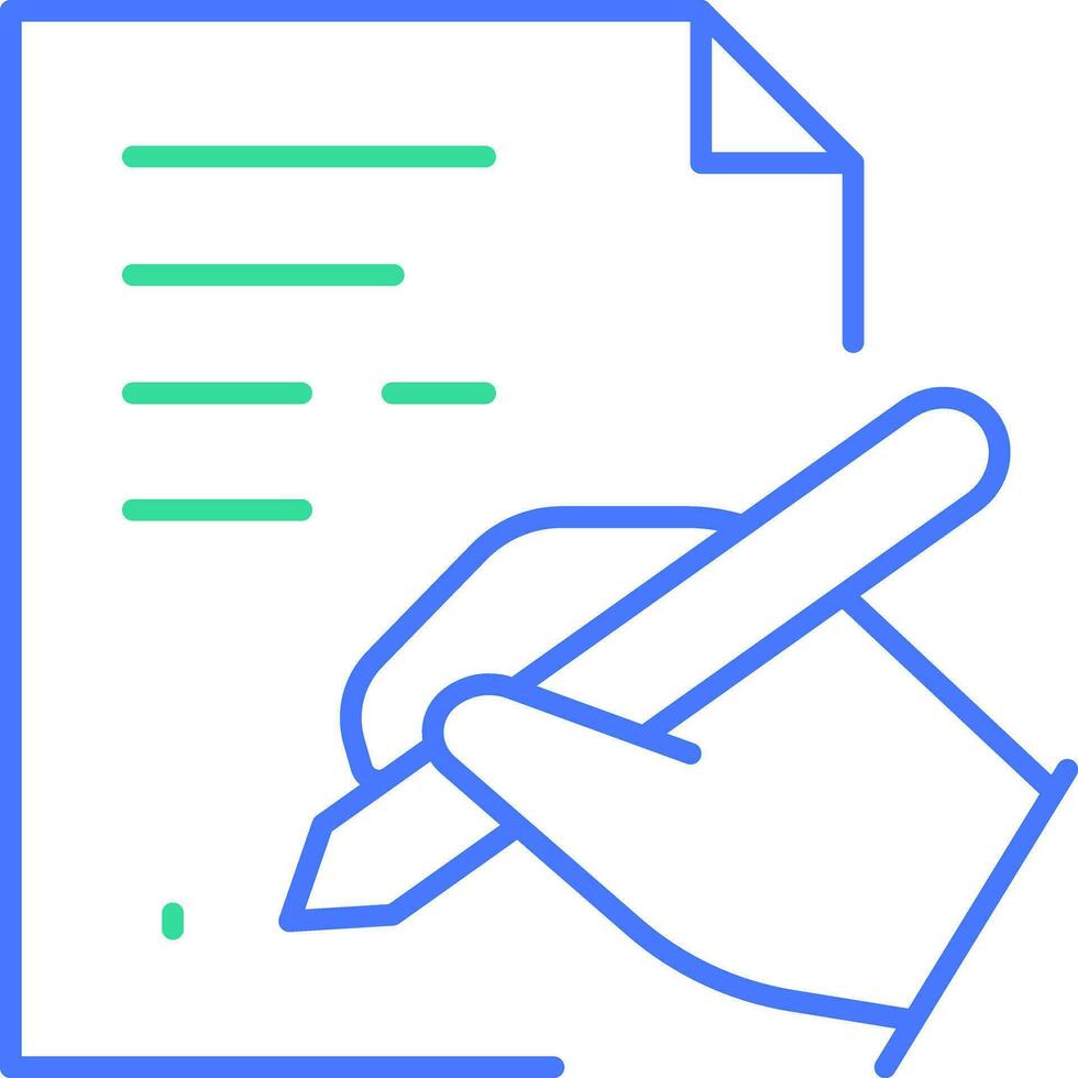 Sign document line icon vector