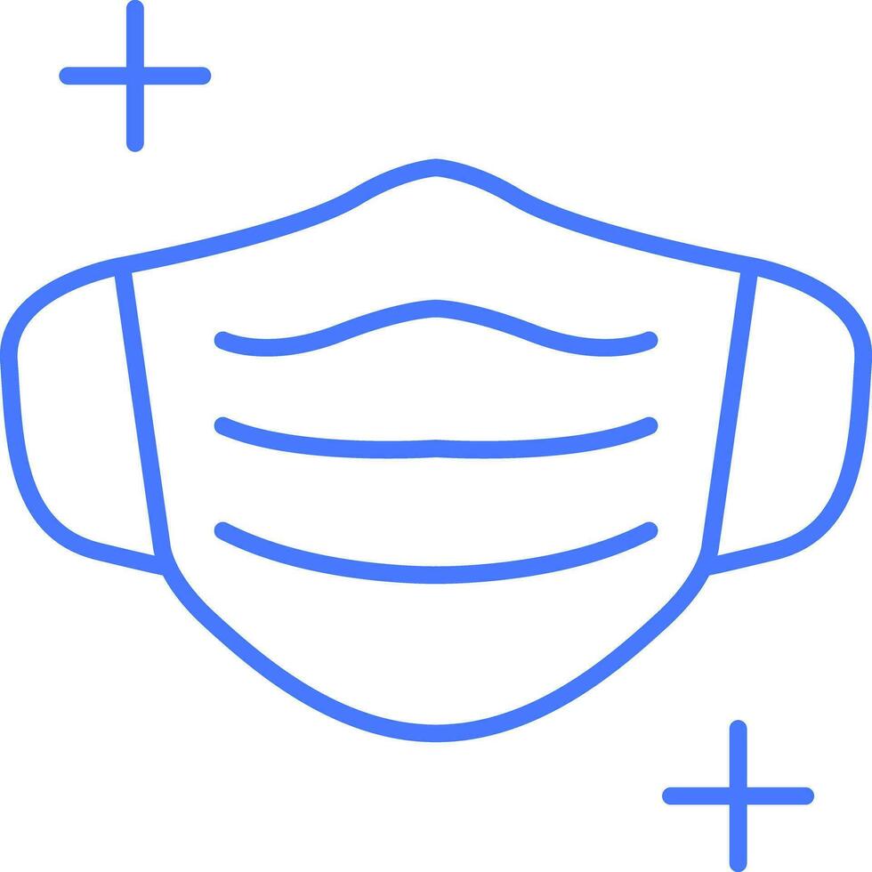 Face mask line icon vector