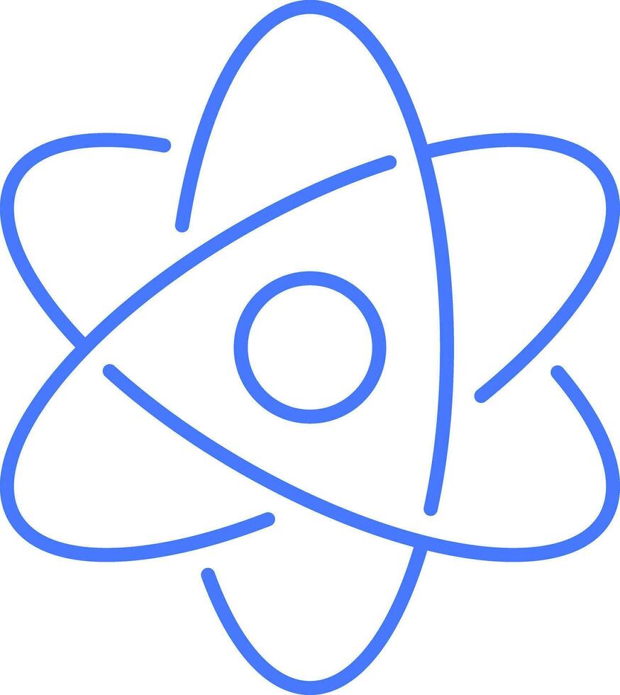 Atom line icon vector