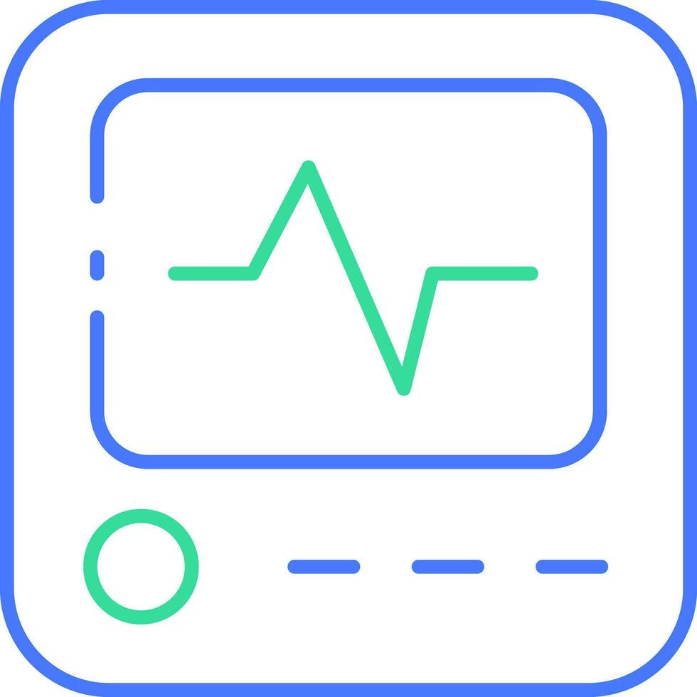 ECG Monitor line icon vector