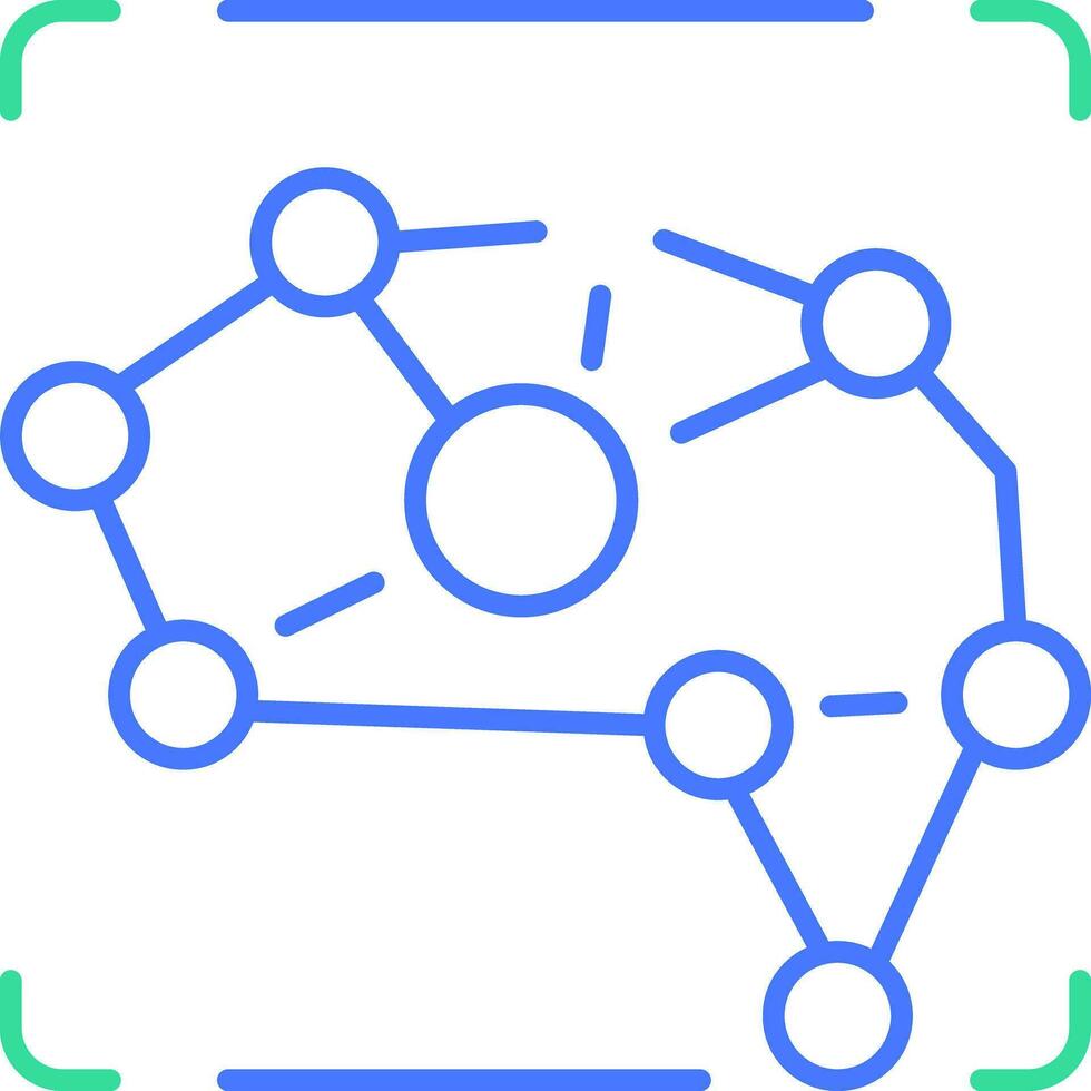 Brain check up line icon vector