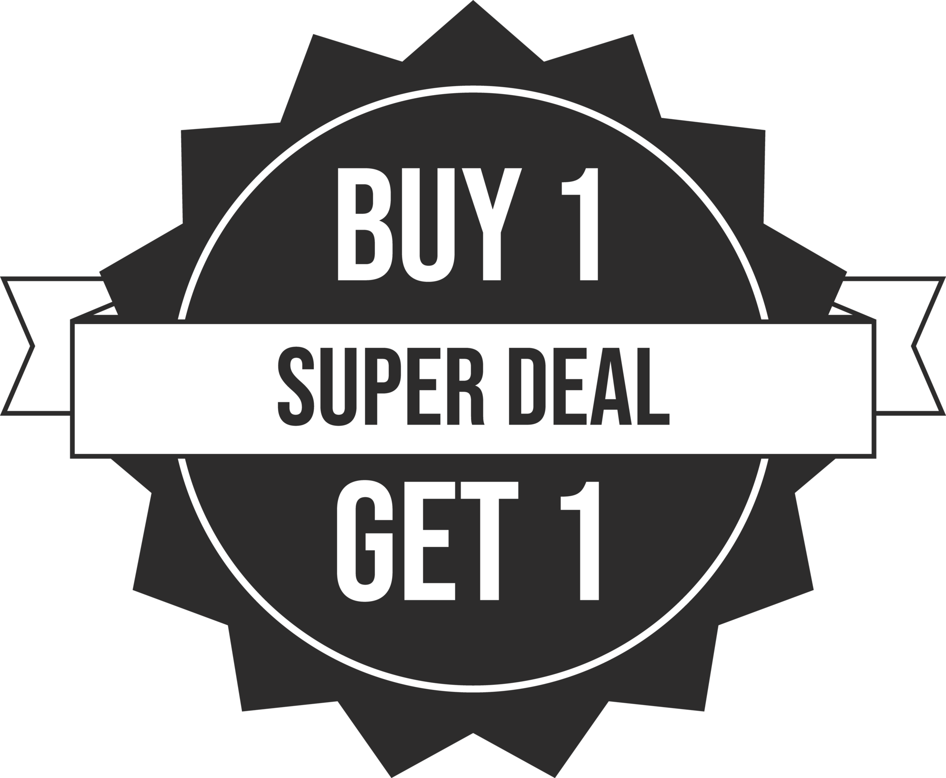 Buy one get one free offer with black color. Big sale special offer and