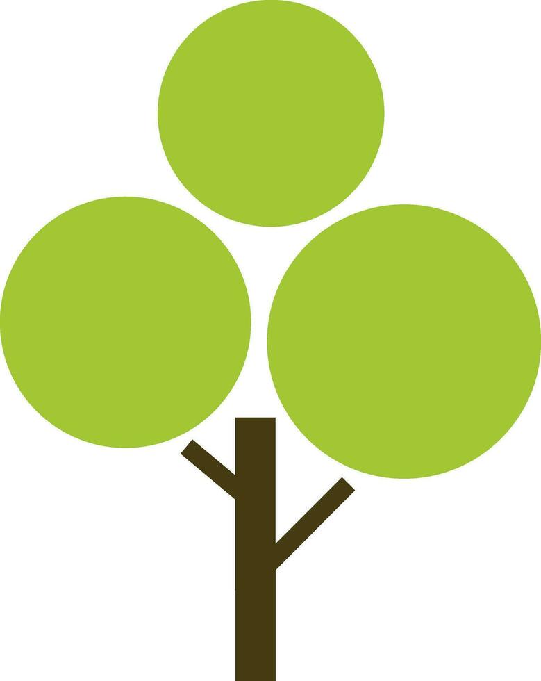 plano vector ilustración de árbol icono.