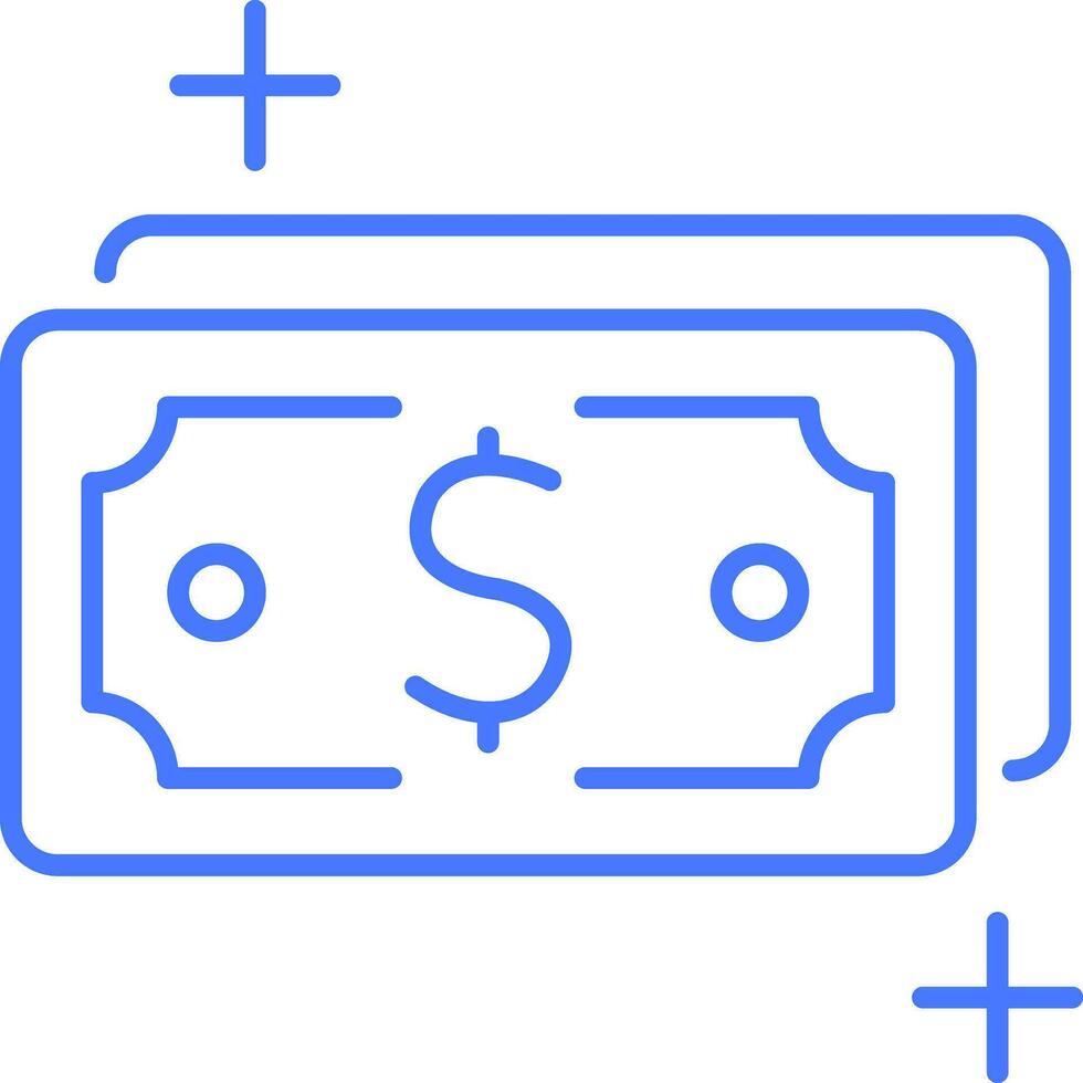 Dollar banknote line icon vector