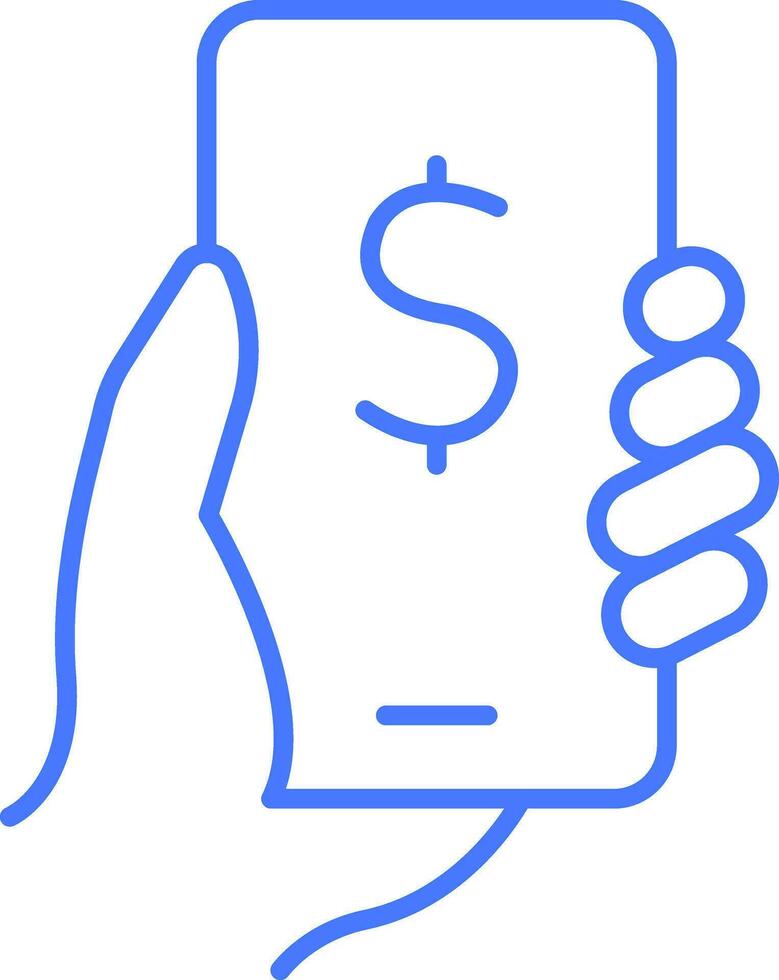 Hand mobile banking vector