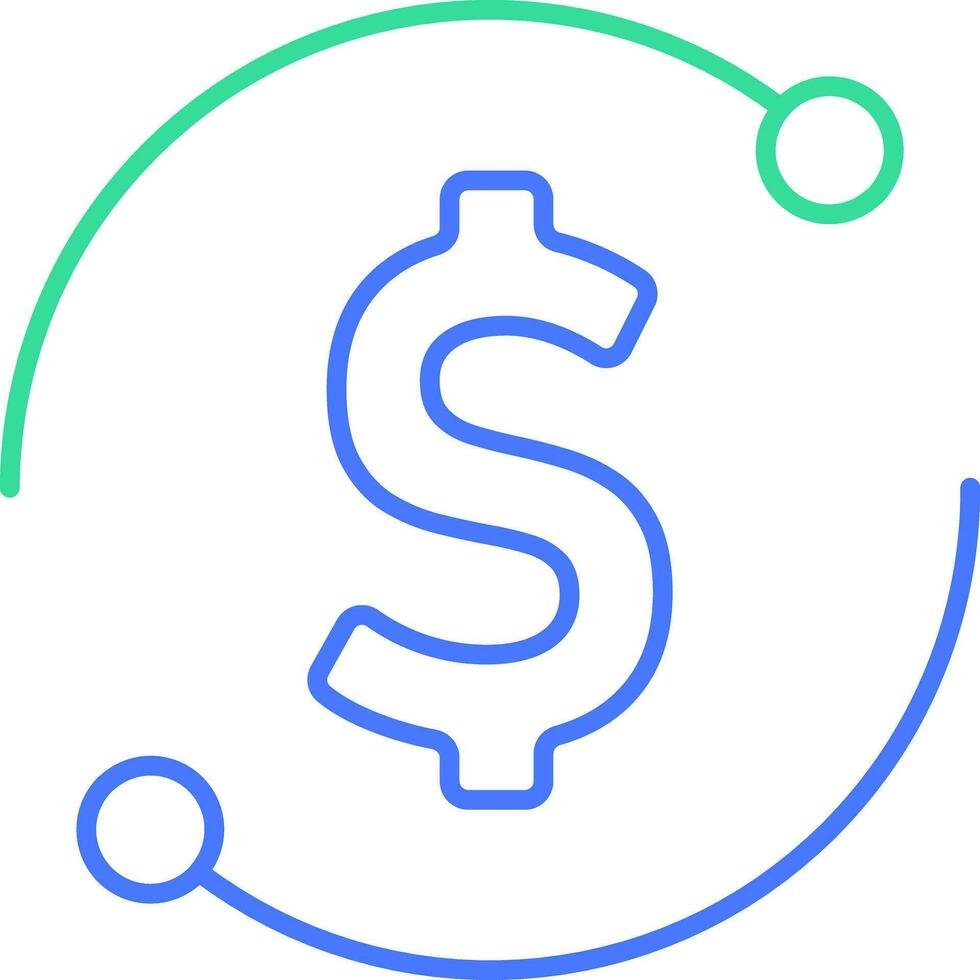 Money technology line icon vector