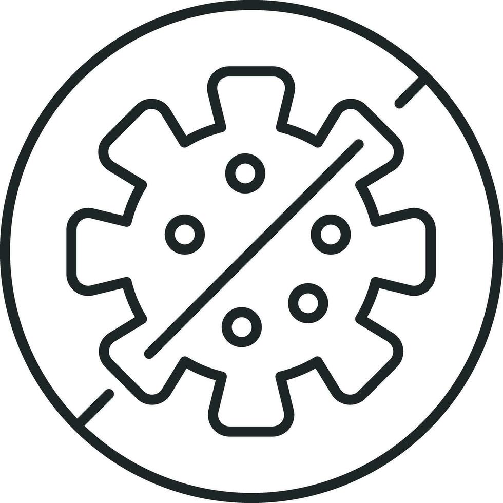 Antibacterial line icon vector