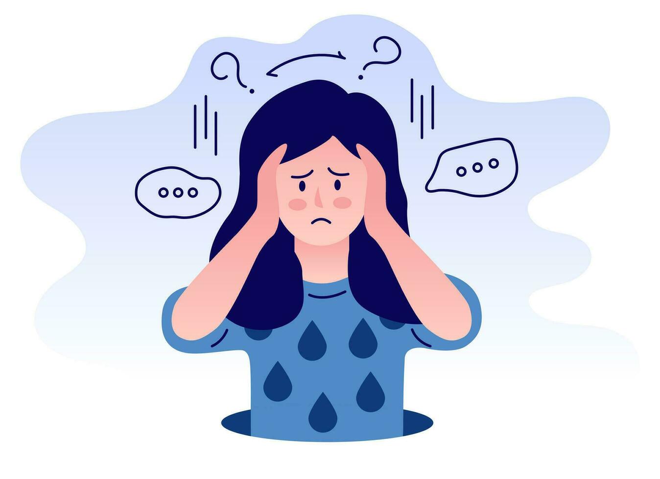 Anxiety disorder illustration vector