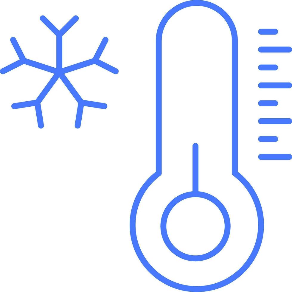 Cold temperature line icon vector