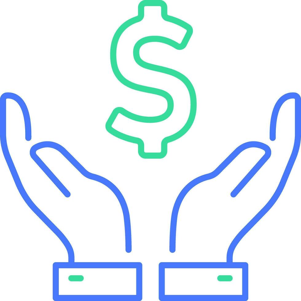 Hand hold money vector