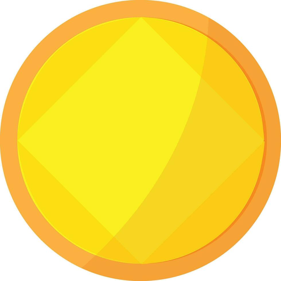 plano estilo oro moneda símbolo. vector