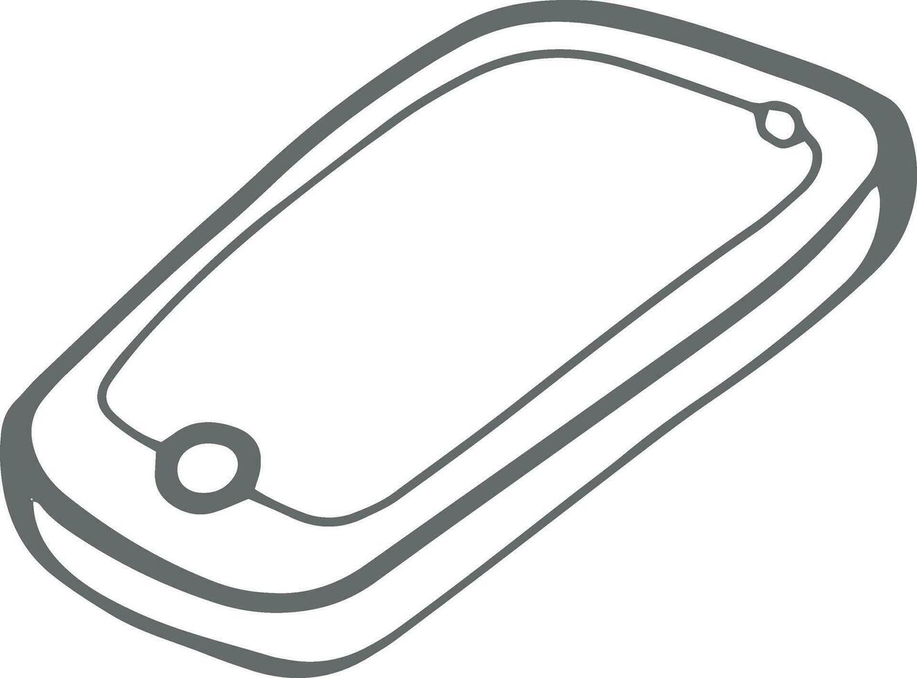 Mobile phone icon in doodle style. vector