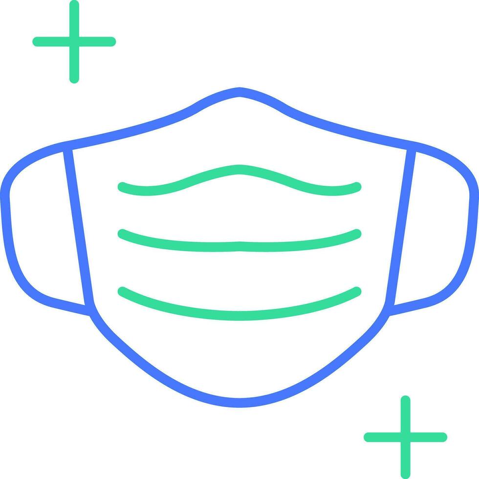 Face mask line icon vector