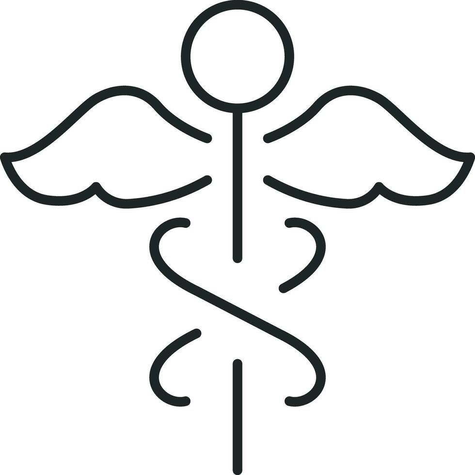 Medical symbo line icon vector