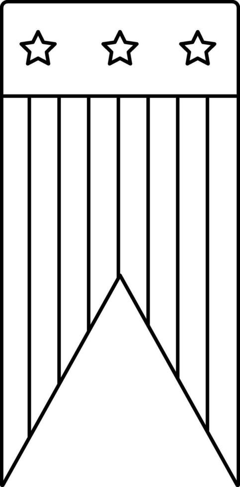 Vector ribbon sign or symbol.