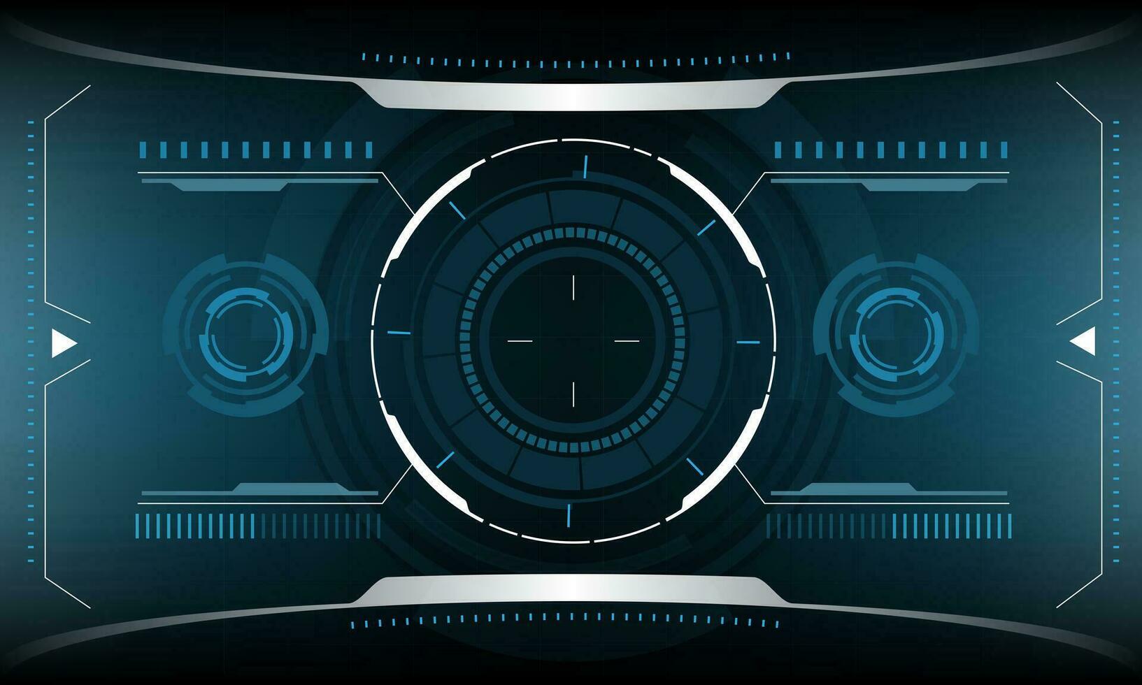 HUD sci-fi interface screen view design virtual reality futuristic technology display vector