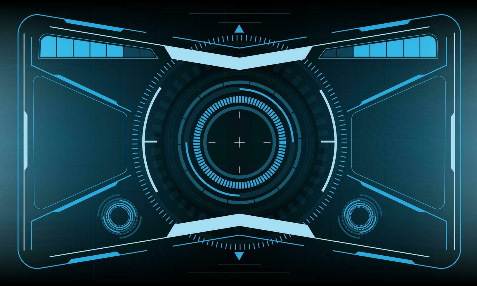 HUD sci-fi interface screen view design virtual reality futuristic technology display vector