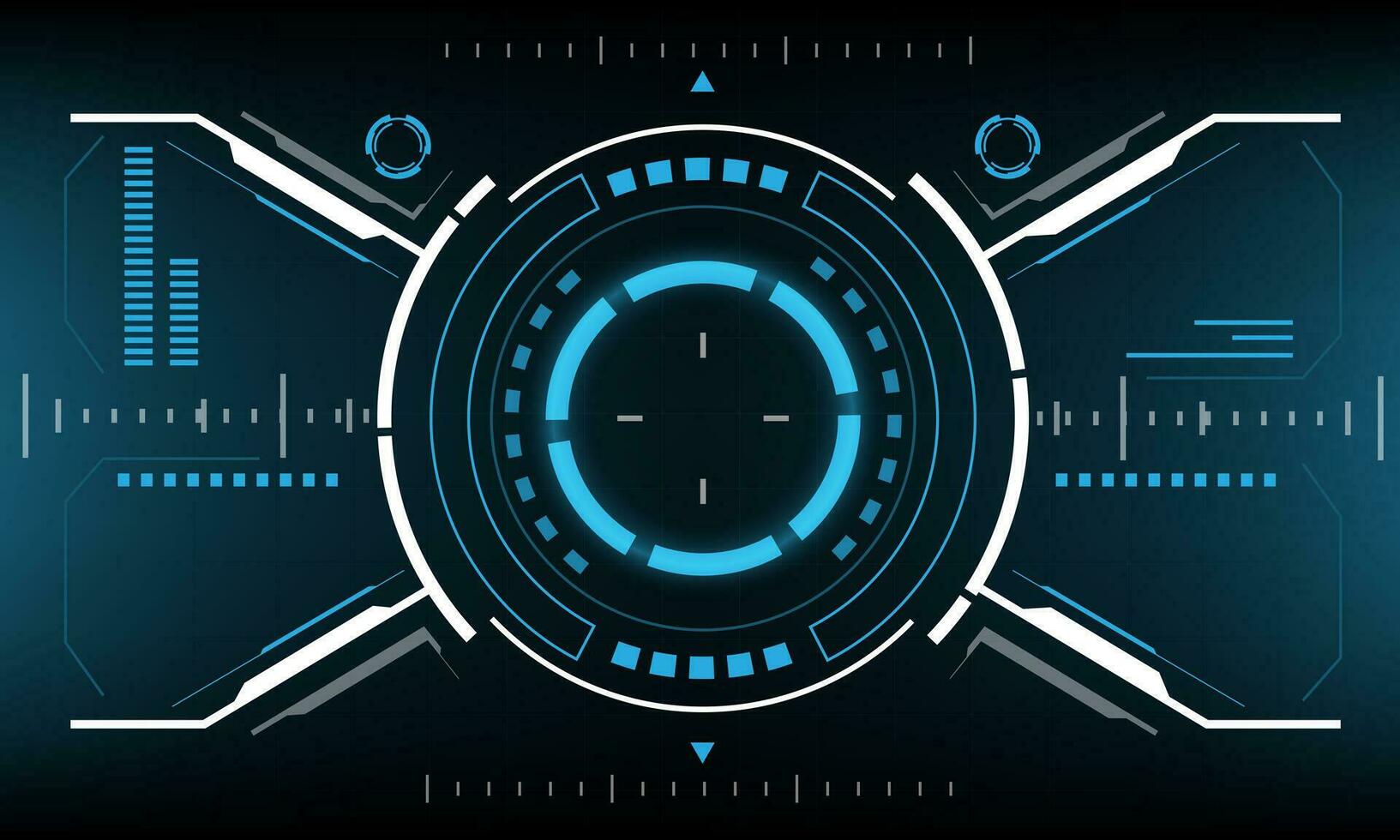 HUD sci-fi interface screen view design virtual reality futuristic technology display vector