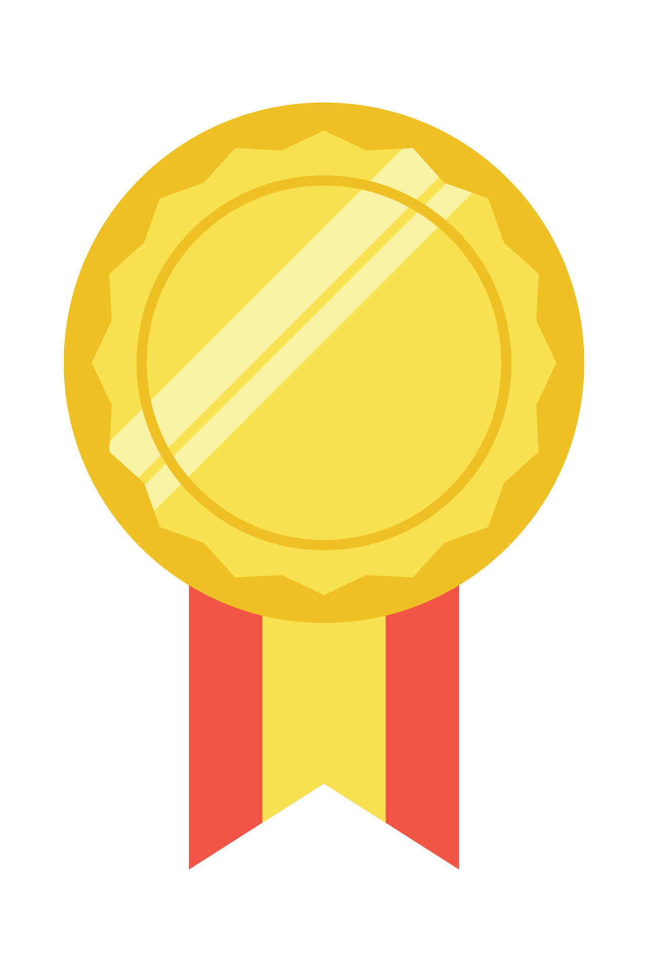 Gold medal or winner award icon, logo. Suitable for the design element