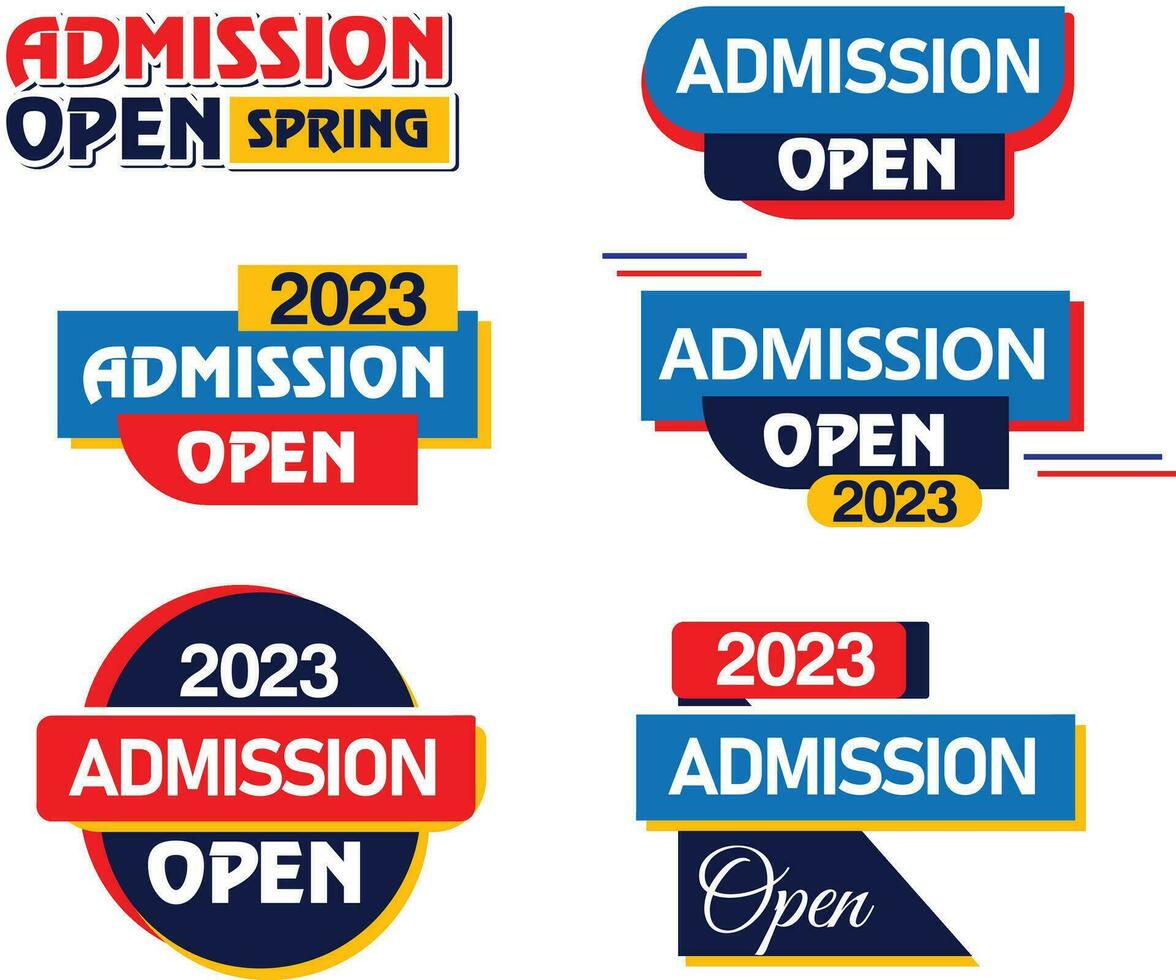 admission open banner for social media post template vector