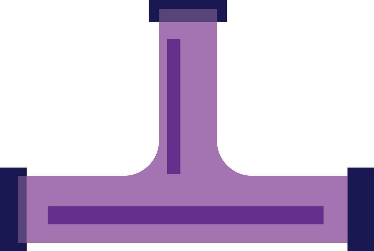 Purple pipe in flat style. vector